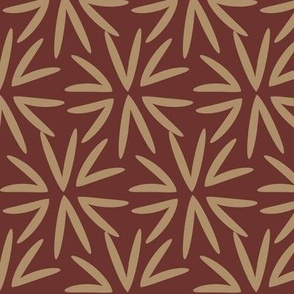 Red and Gold Abstract Flowers