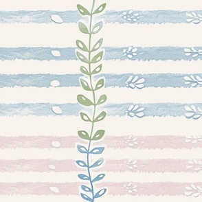 pink & blue seaweed stripe