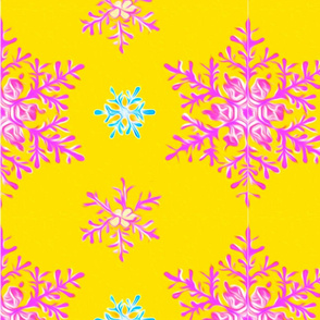 best_snowflake_pattern_orange_background