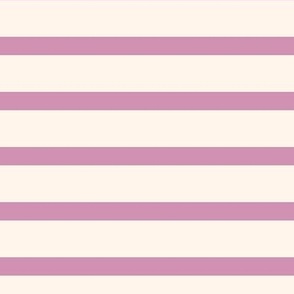 Breton Mauve Stripes Peony Pinky Purple and Cream Girly Summer Pool Party Nautical Stripe