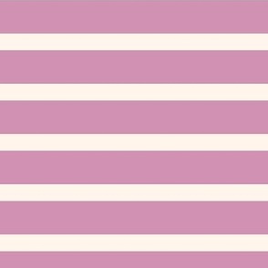 Mauve Breton Stripes Reversed Peony Pinky Purple and Cream Spring Summer Garden Party Stripe