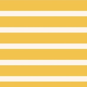 Yellow Breton Stripes Reversed Sunshine Yellow and Cream Summer Party Beach Towel Stripe