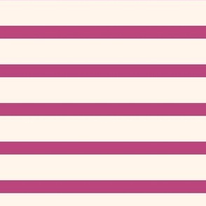 Breton Very Berry Raspberry Stripes Fuchsia Pink and Cream Girly Summer Pool Party Nautical Horizontal Stripe