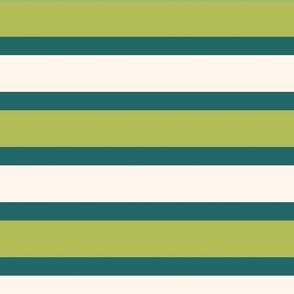 Green Breton Stripes Reversed Everglade Dark Green Bright Chartreuse and Cream St Patrick Day Stripe