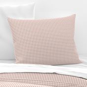 1/4 inch Dusty Rose Pink Gingham Check on White