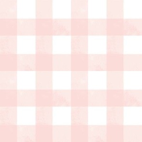 Sweet Soft Pink Watercolor Plaid on White