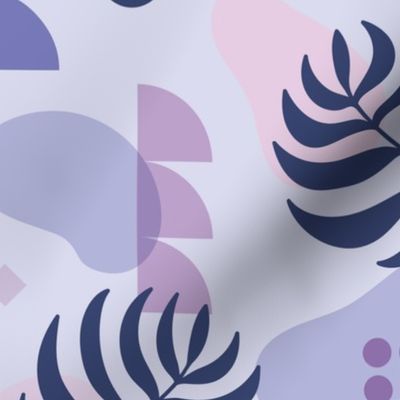 Desert Dreams Geometric Pattern - Orchid Purple and Light Pink - Large Scale - Sharp Modern Design with a Groovy Vintage 60s and 70s Vibe