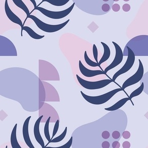 Desert Dreams Geometric Pattern - Orchid Purple and Light Pink - Large Scale - Sharp Modern Design with a Groovy Vintage 60s and 70s Vibe