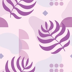 Desert Dreams Geometric Pattern - Magenta Pink and Lilac Purple - Large Scale - Sharp Modern Design with a Groovy Vintage 60s and 70s Vibe