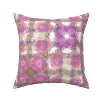 pink and grey abstract floral pattern