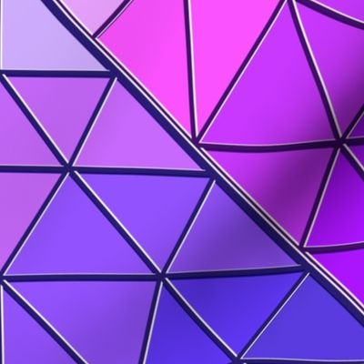 Diamond Tessera  Mix_ Purple_Magenta_Pink_Large
