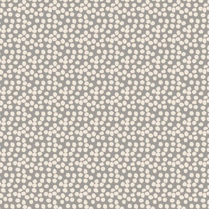 Modern Circles Pattern in Neutral Tones White, Linen, Grey, Gray, Silver: Small-Scale Design