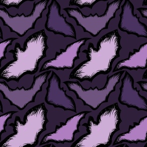 Purple Bats Pattern 
