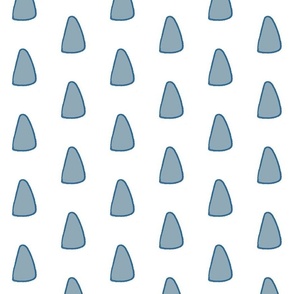 6" rep triangle blue white dots