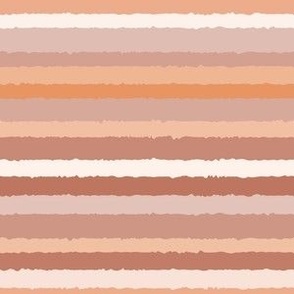 Stripes in peach pink and light brown