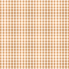 Gingham check in Camel - small - .75”
