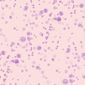 Big Abstract Watercolor Splatter lilac purple on soft pink