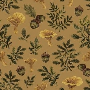 Autumnal Forest vintage botanical (small scale) 