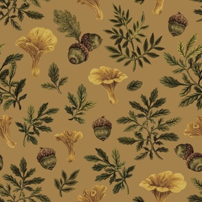 Autumnal Forest vintage botanical (large scale) 