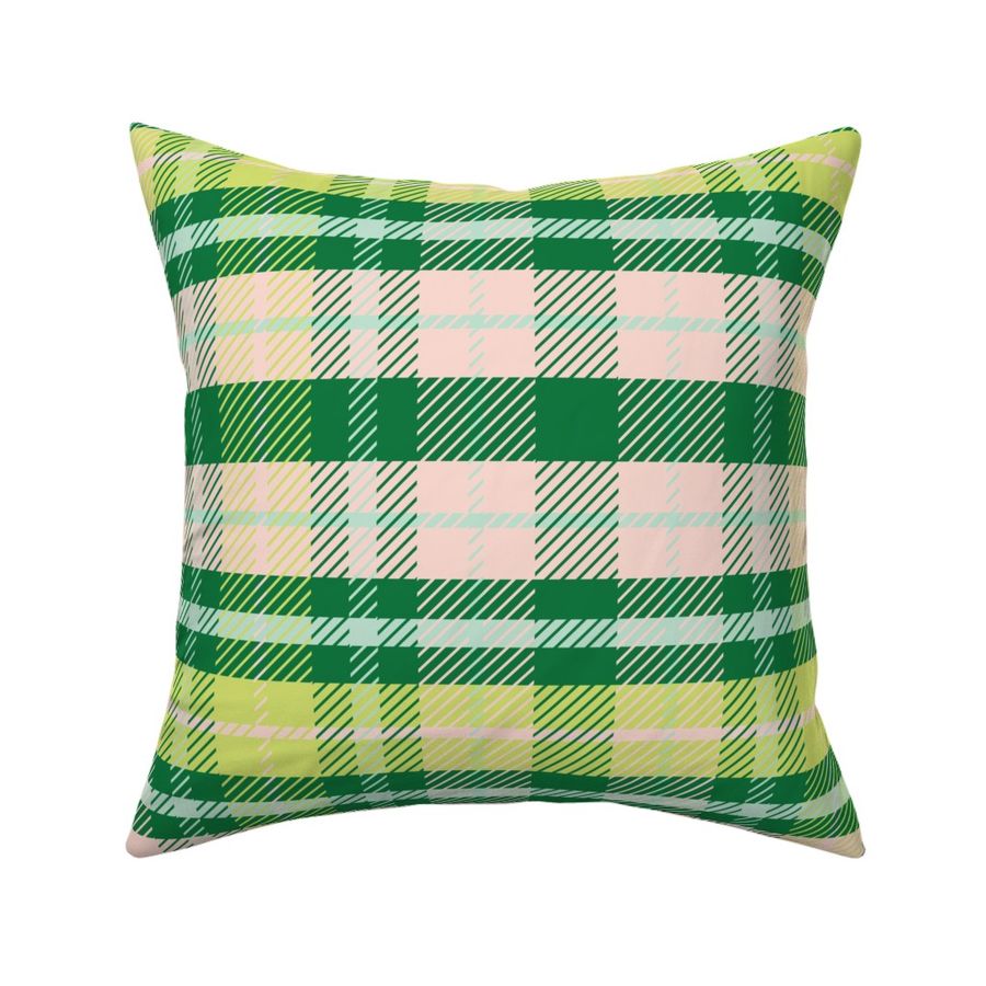 green and blue plaid