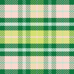 green and blue plaid