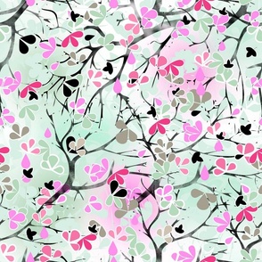 Abstract spring summer nature plants in pastel colors  #retro #sixties  #spring  #floral