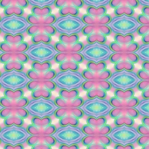 Blue Green Pink and Purple Pattern