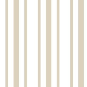 Sweet Tan and White Ticking Stripe - 1/2 inch