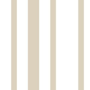 Sweet Tan and White Ticking Stripe - 1 inch