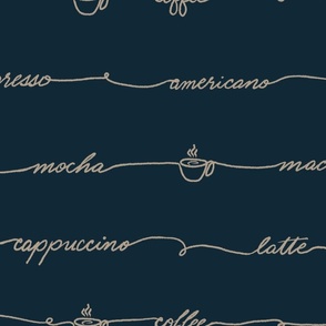 Coffee House Cafe coffee bar dark teal LARGE