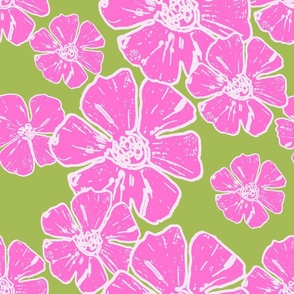 say it with flowers - preppy pink and green