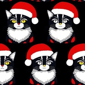 Santa Cat Black
