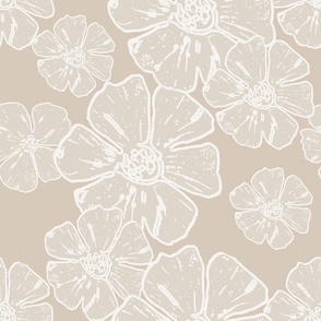 say it with flowers  - tan/beige