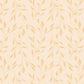 Small  Warm Minimalist Botanical Leaves  in Peach and Light Peach