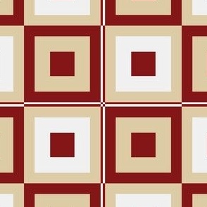  Abstract boxes crimson and creme abstract boxes large