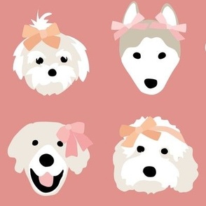 Cute Puppy Dogs with Bows - 3 inch