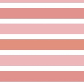 Cute Warm Pinks Stripe - 1 inch