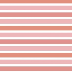 Cute Warm Pinks Stripe - 1/2 inch