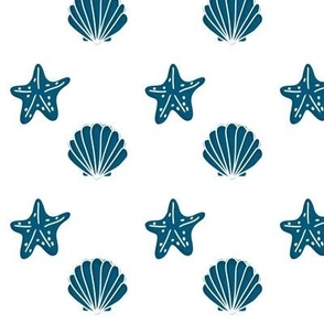 starfish clam shell elegant pattern