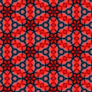 Red and Black Geometric Pattern with a Hint of Gray