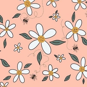 Dainty Daisy Pink Fabric  Cute laptop wallpaper, Daisy wallpaper