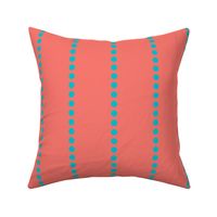 Coral Teal dotted lines
