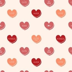 Valentine - Candy Hearts - Red andPink