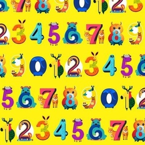 Number Animals Yellow