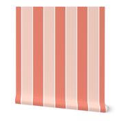 Stripes  - wide and thin stripes - tri color - Tangerine Monochrome - tri color