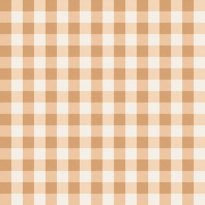 Gingham check in Camel - large - 2”