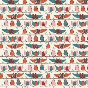Happy Birds' Choir [red-turquoise] small