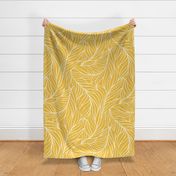 (L) minimalist abstract flowing leaves yellow