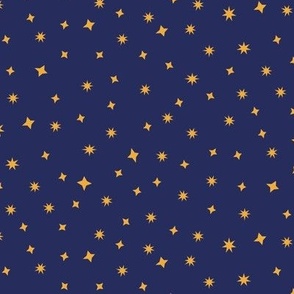 Small stars in a dark blue sky