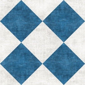 Argyle Check in Textured Teal 